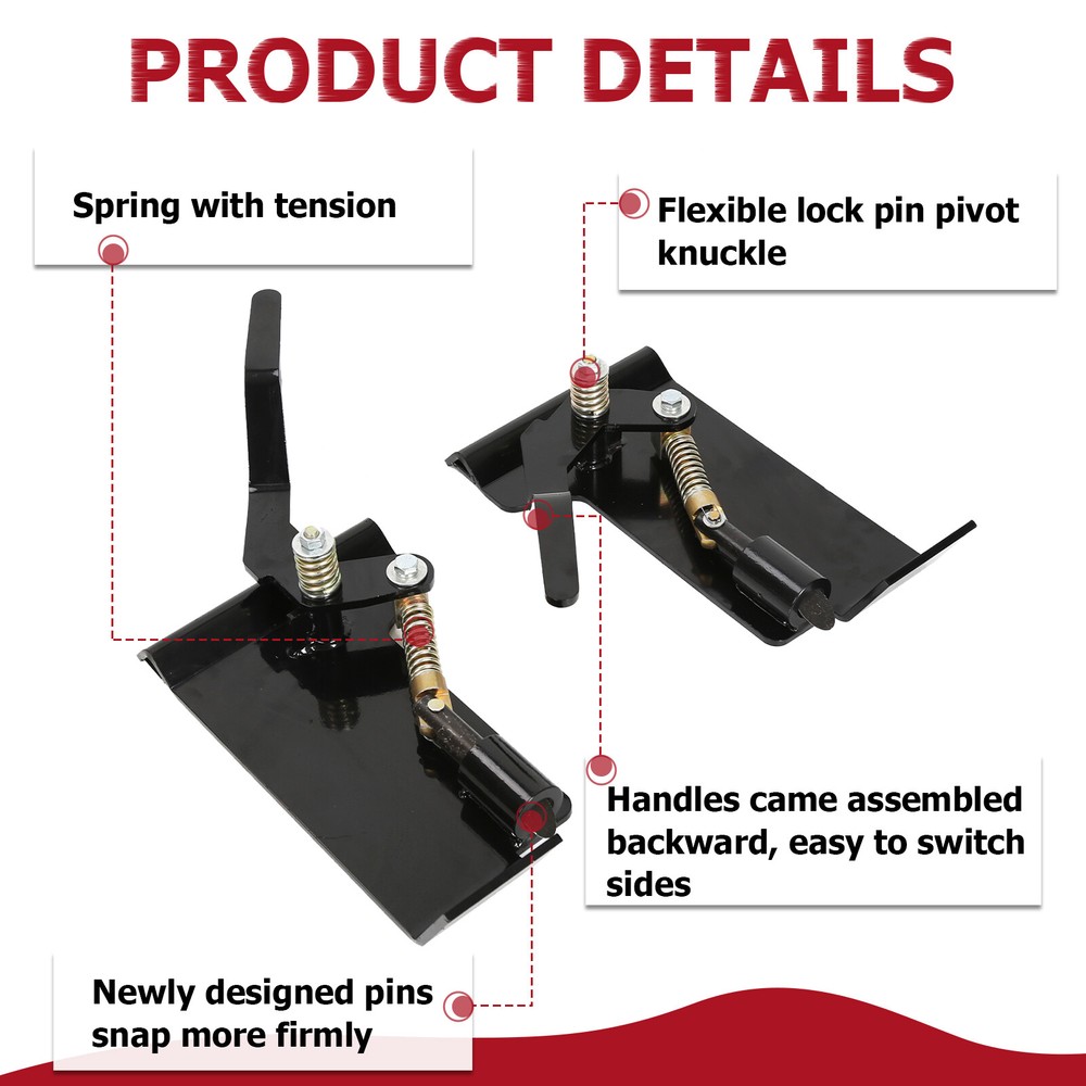 2X Weld On Skid Steer Quick Attach Conversion Adapter Quick Tach Latch Box