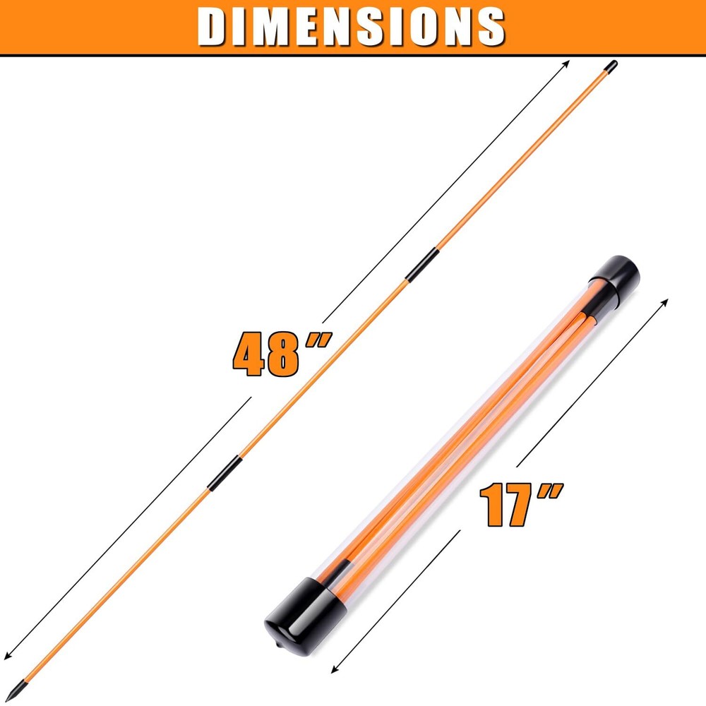 2 Pack 48 Inch Golf Alignment Sticks Swing Training Aid Equipment Practice Rods