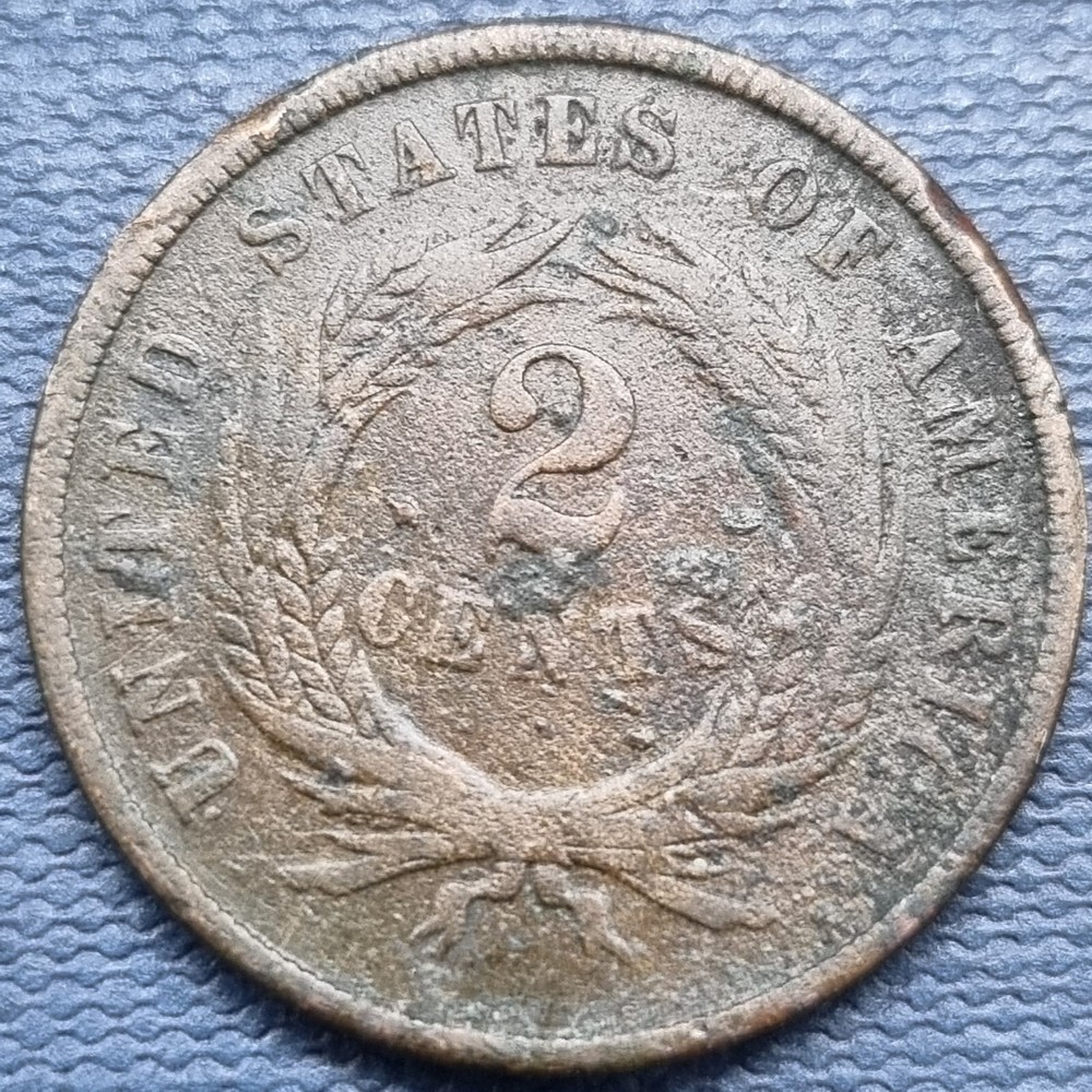1866 Two Cent Piece 2c Better Grade VF Details #74363