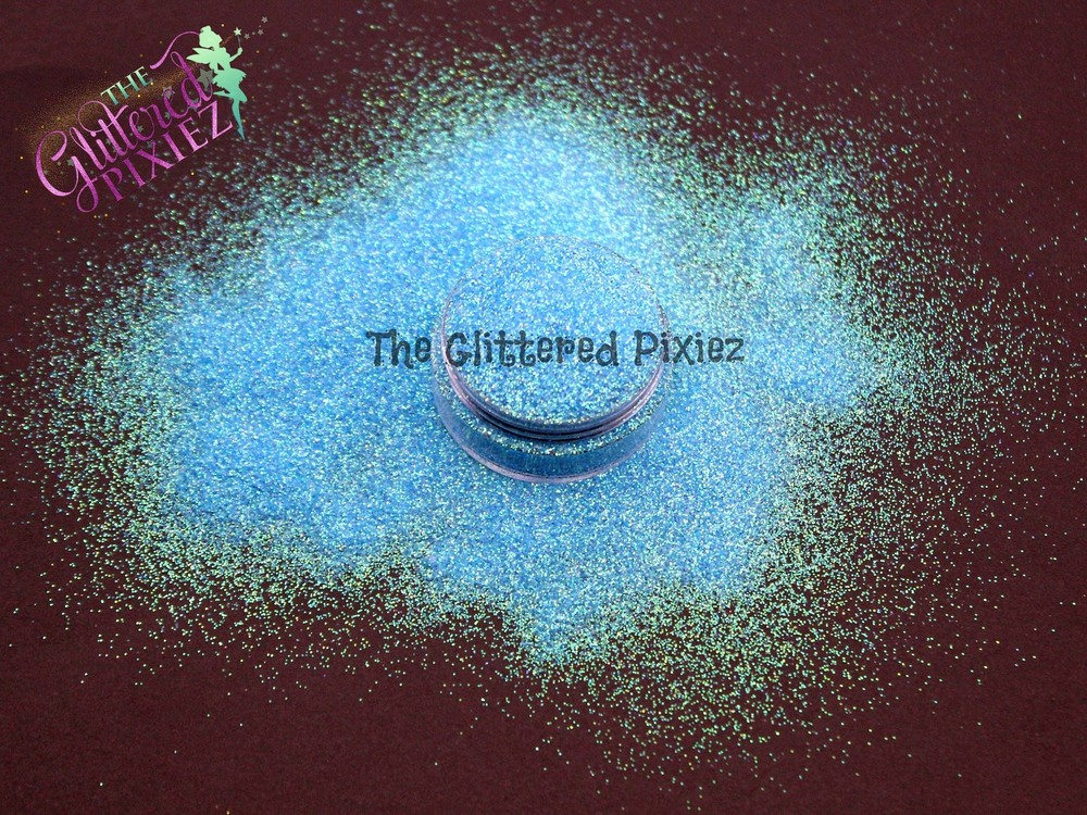BLUE TOPAZ iridescent glitter- Pixie Dust( extra fine glitter)