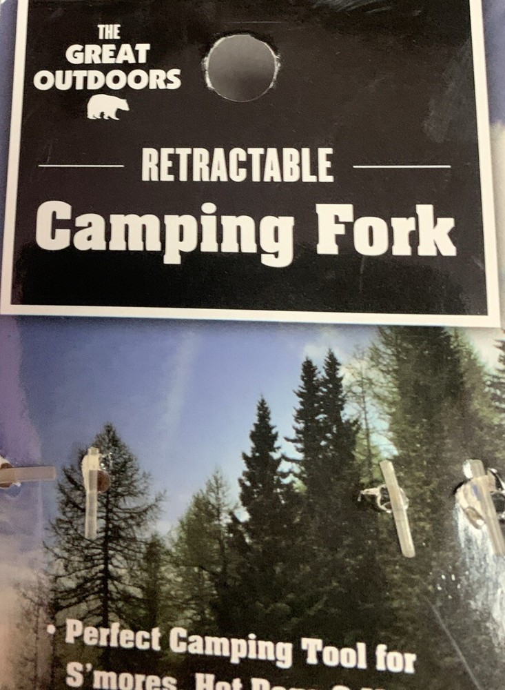 Great Outdoors Retractable Telescoping Camping Fork Hot Dog Red