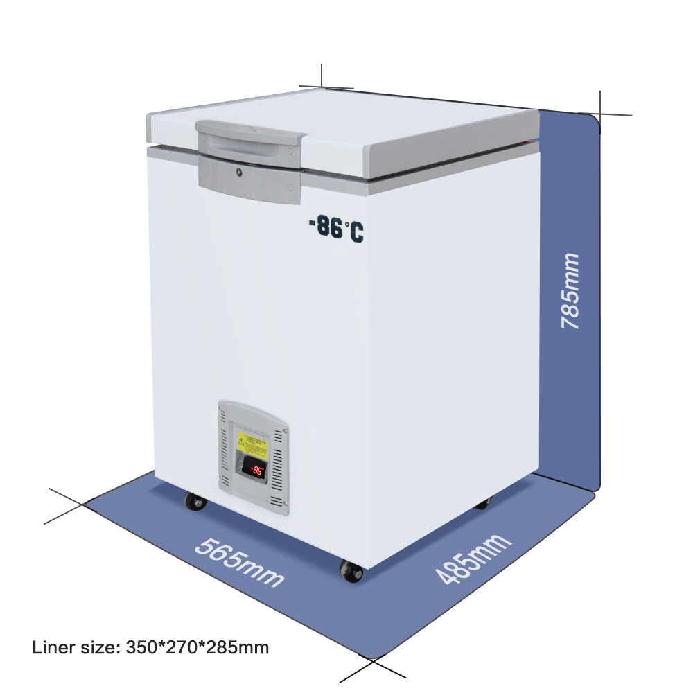 28/50L Ultra Low Temperature Horizontal Lab Freezer Deep Refrigerator