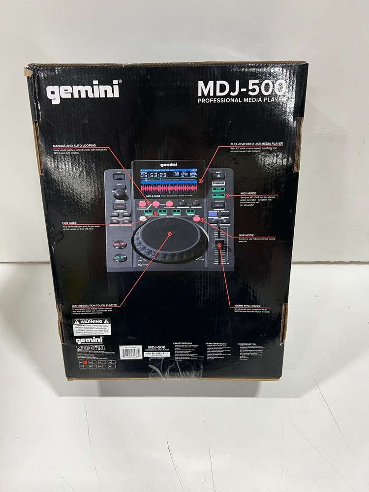 Gemini MDJ-500 Professional USB DJ Media Player