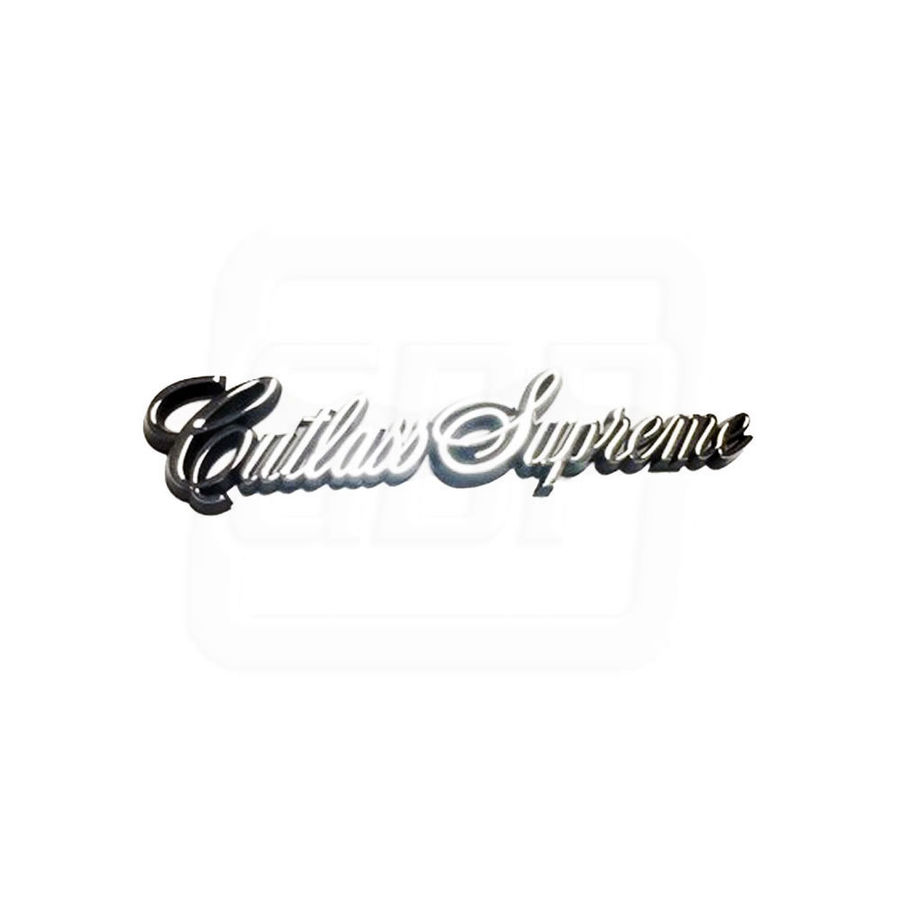 1984-88 Cutlass Supreme Sail Panel Script Emblem 3M Adhesive EACH GM # 20085597