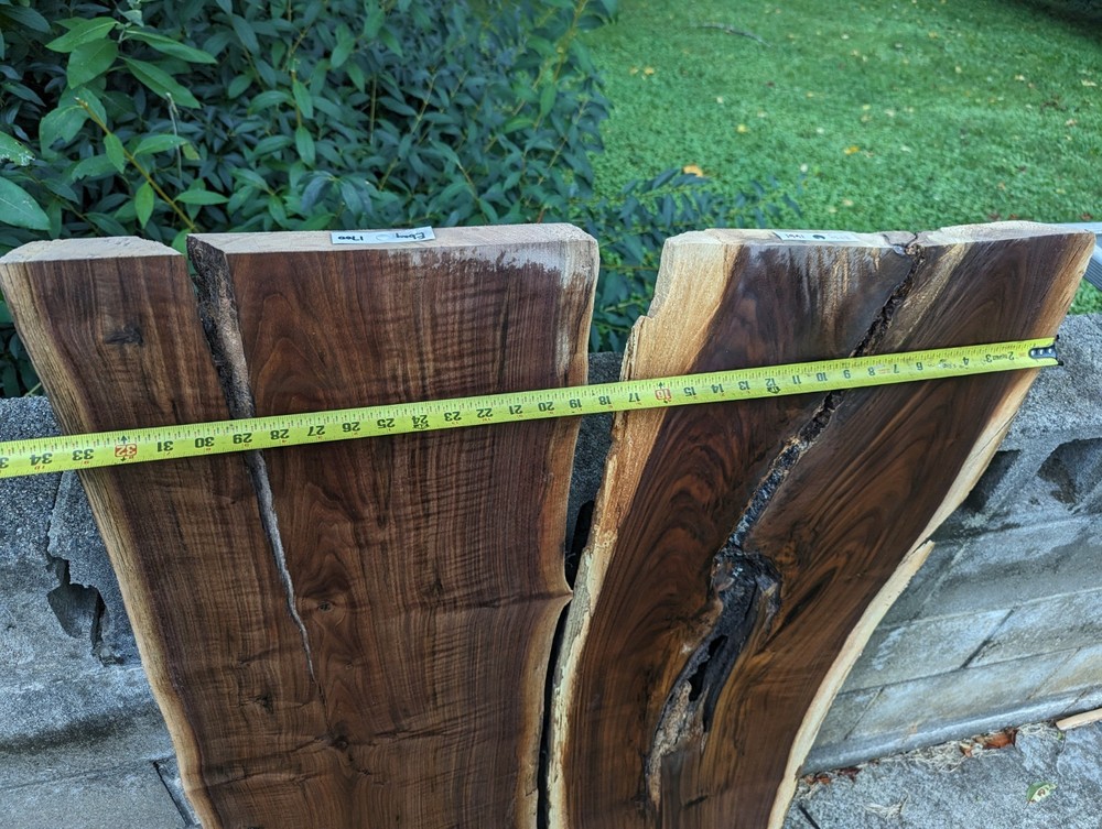 Black Walnut Slabs (Live Edge) River Table Set (Epoxy set) NICE !!!