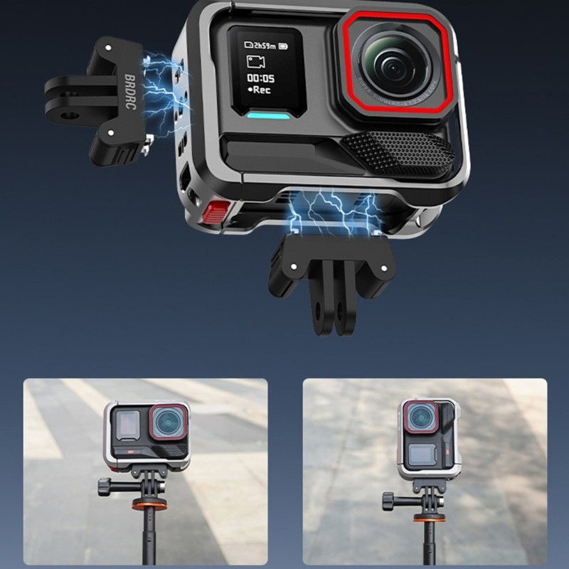 Adapter Mount For 2 Action Camera Quick Release Mount Extension