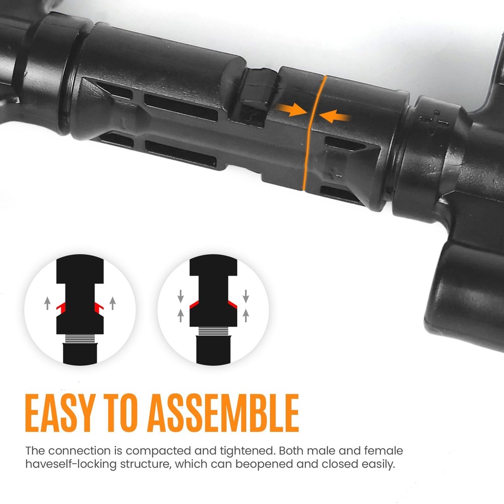 Pjerjzn 6-Way Solar Panel Connector Solar Splitter 1000V Parallel Connectors