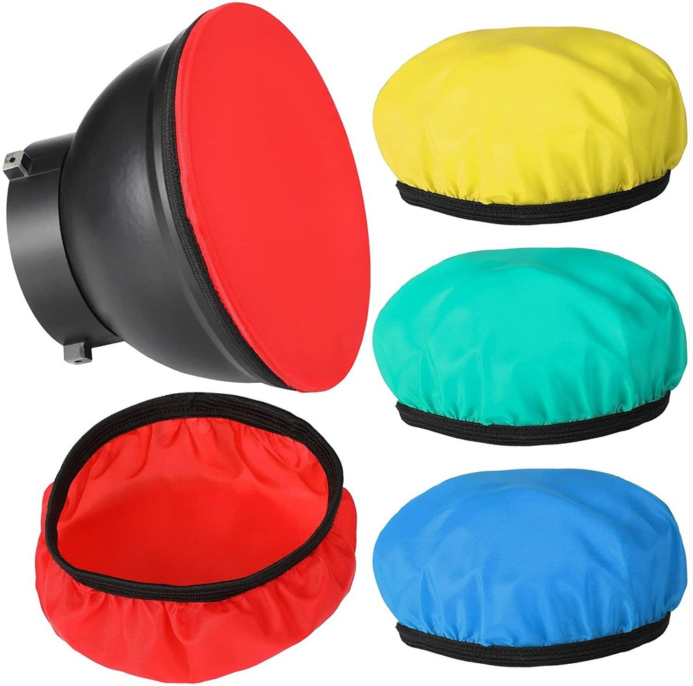 4Pc Diffuser Lamp Sock Soft Cloth Lamp Cover 7" / 18cm for Flash Light Speedlite