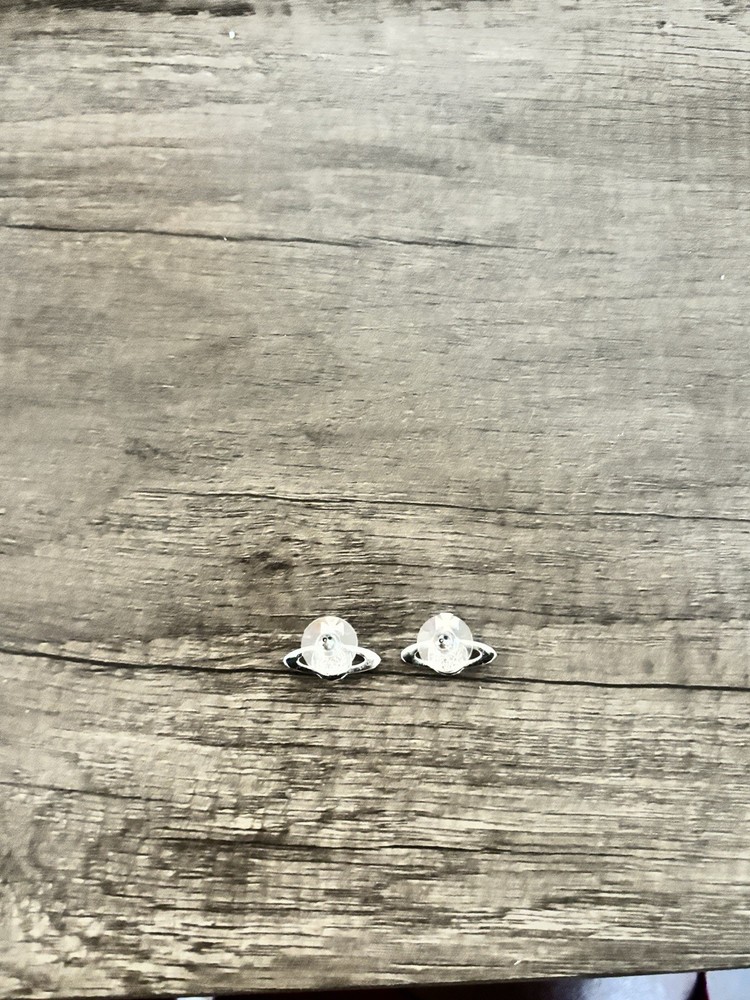 Vivienne Westwood Silver Saturn Earrings