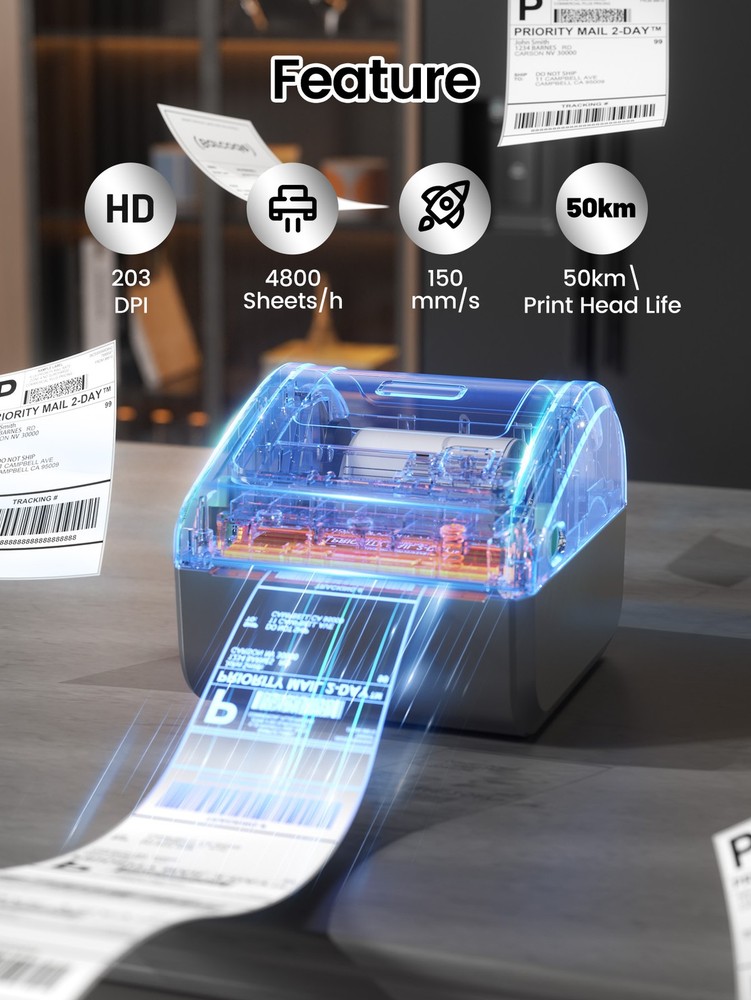 Phomemo 4x6 Wireless Shipping Label Printer Thermal Label Printer for USPS FedEx
