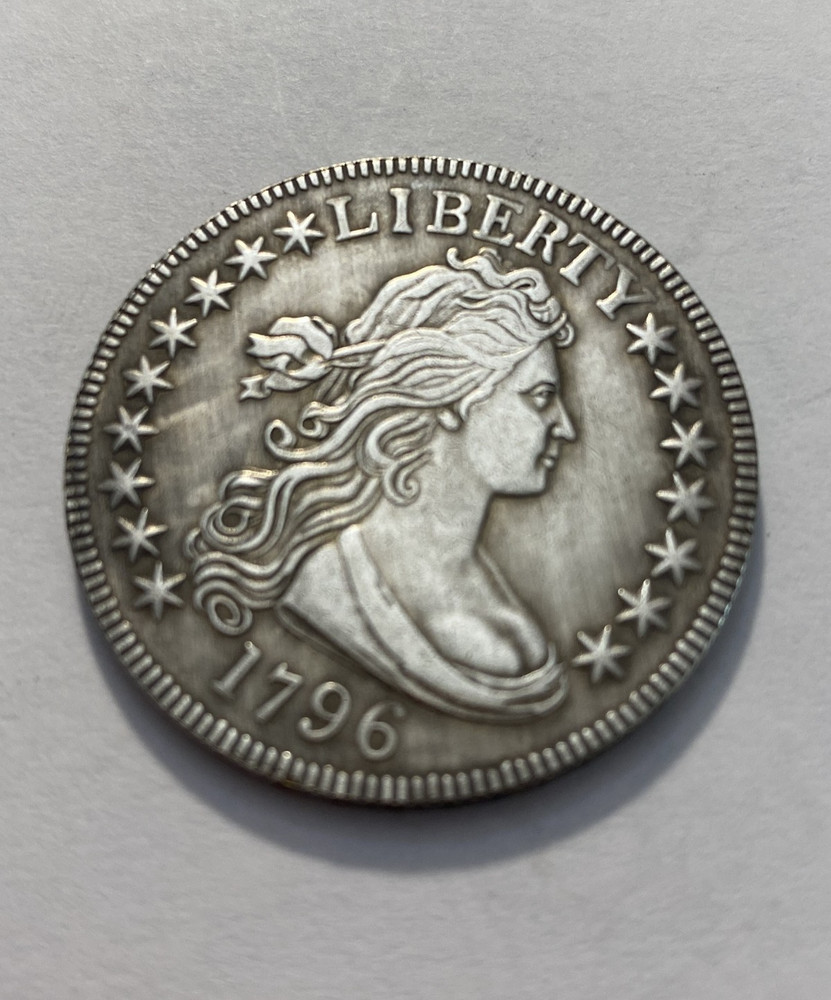 US 1796 Draped Bust Half Dollar Modern Restrike Token.
