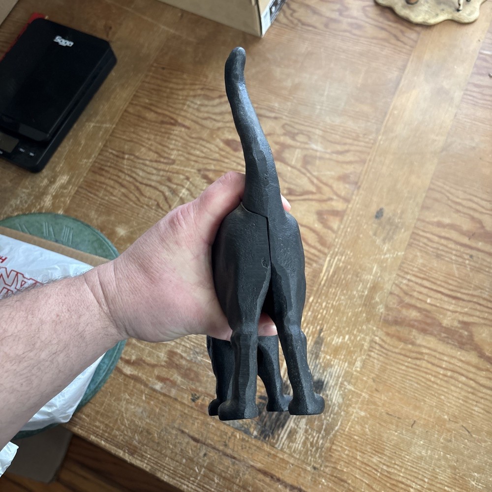 Cast Iron Black Cat Arched Back