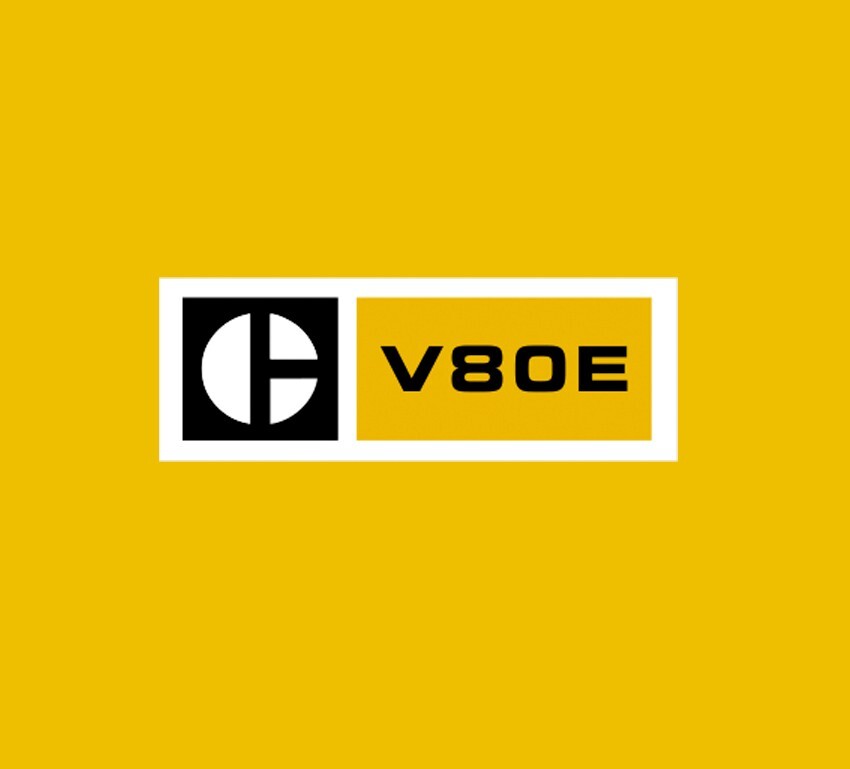 Caterpillar V80E Forklift Replacement Vinyl Decals Stickers x2