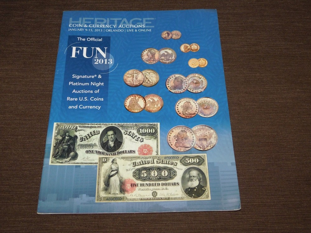 US COIN BOOK AUCTION CATALOG FUN 2013 CURRENCY