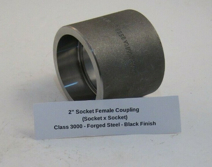 GRAINGER 2" Socket Female Coupling (Socket x Socket) - Class 3000 - Forged Steel