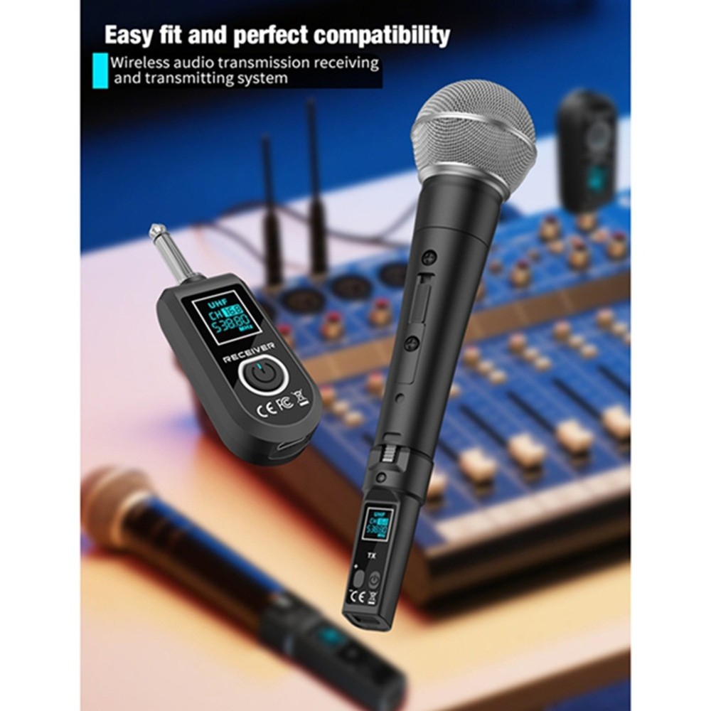UHF Microphone Converter System XLR Transmitter and Microphone Receiver9246