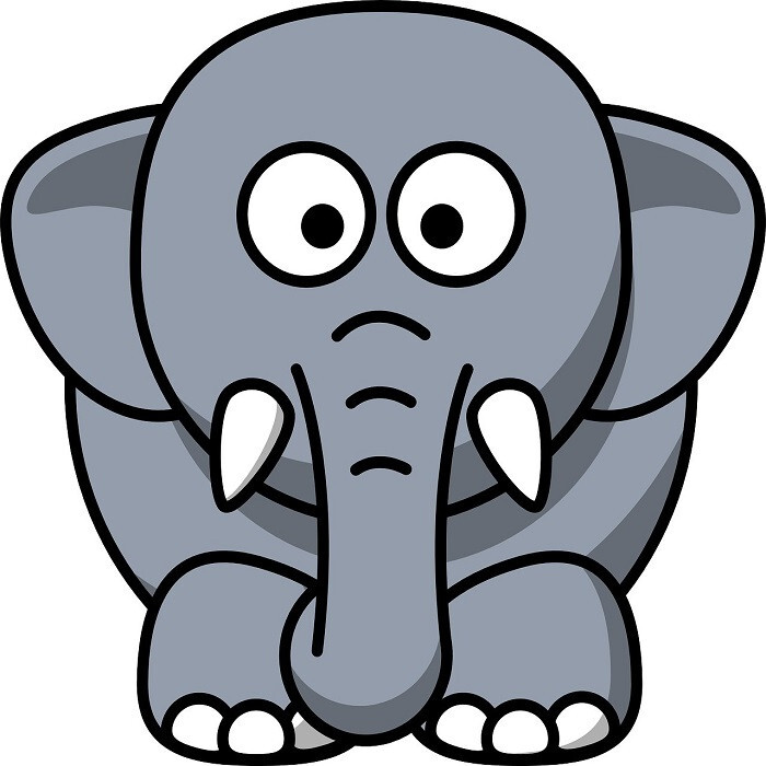 30 Custom Cartoon Elephant Personalized Address Labels