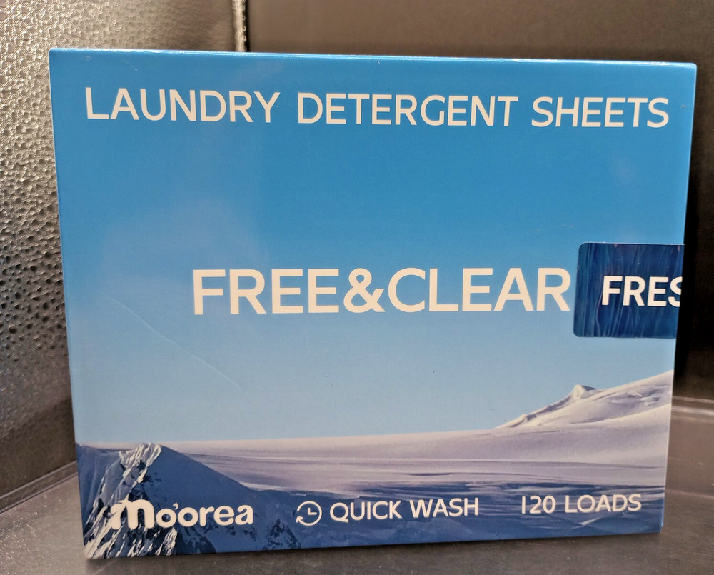 Moorea - Laundry Detergent Eco Sheets Fragrance Free - 120 Sheets