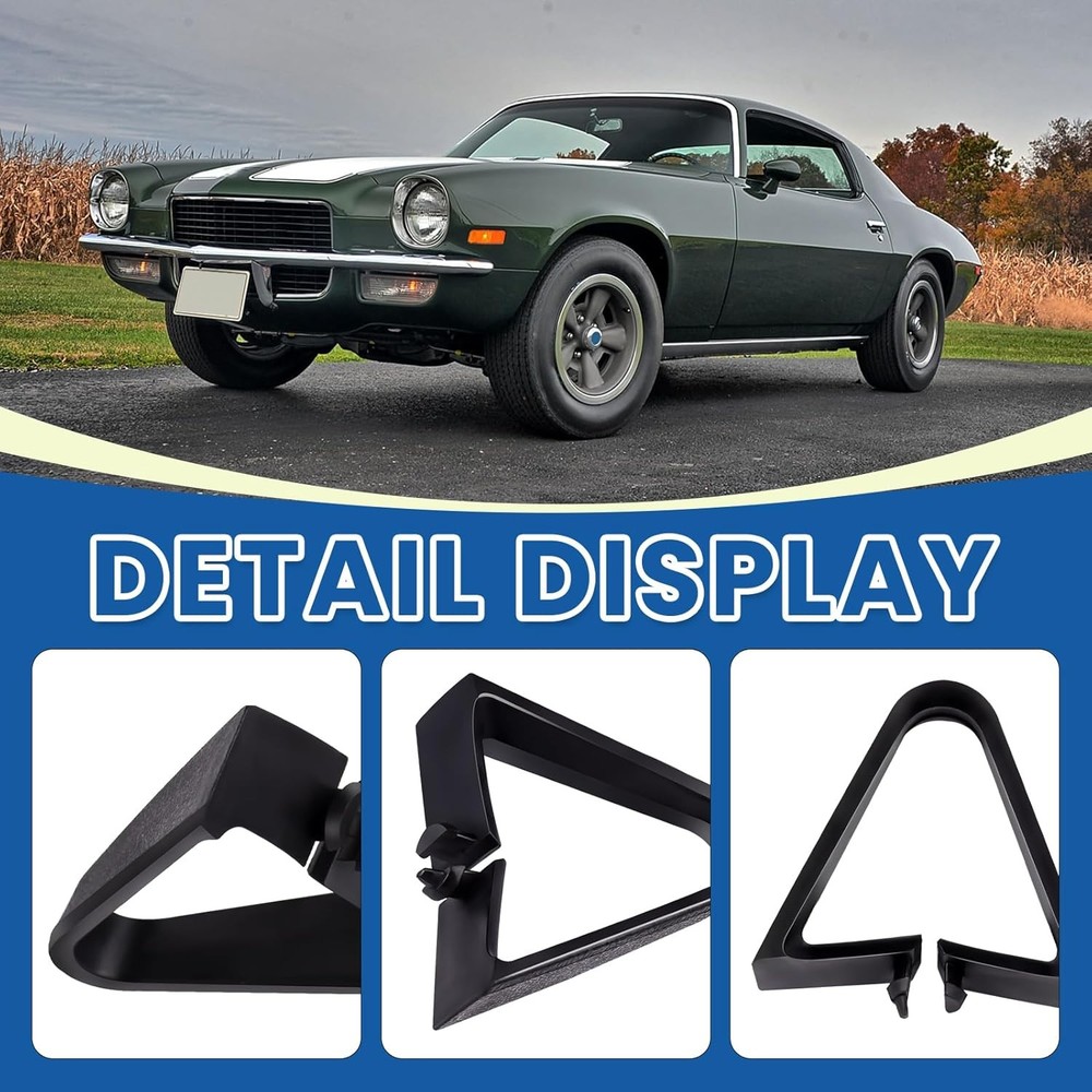 2x 9737575 Triangular Seat Belt Guide Rail For 1977-1981 Camaro and Firebird