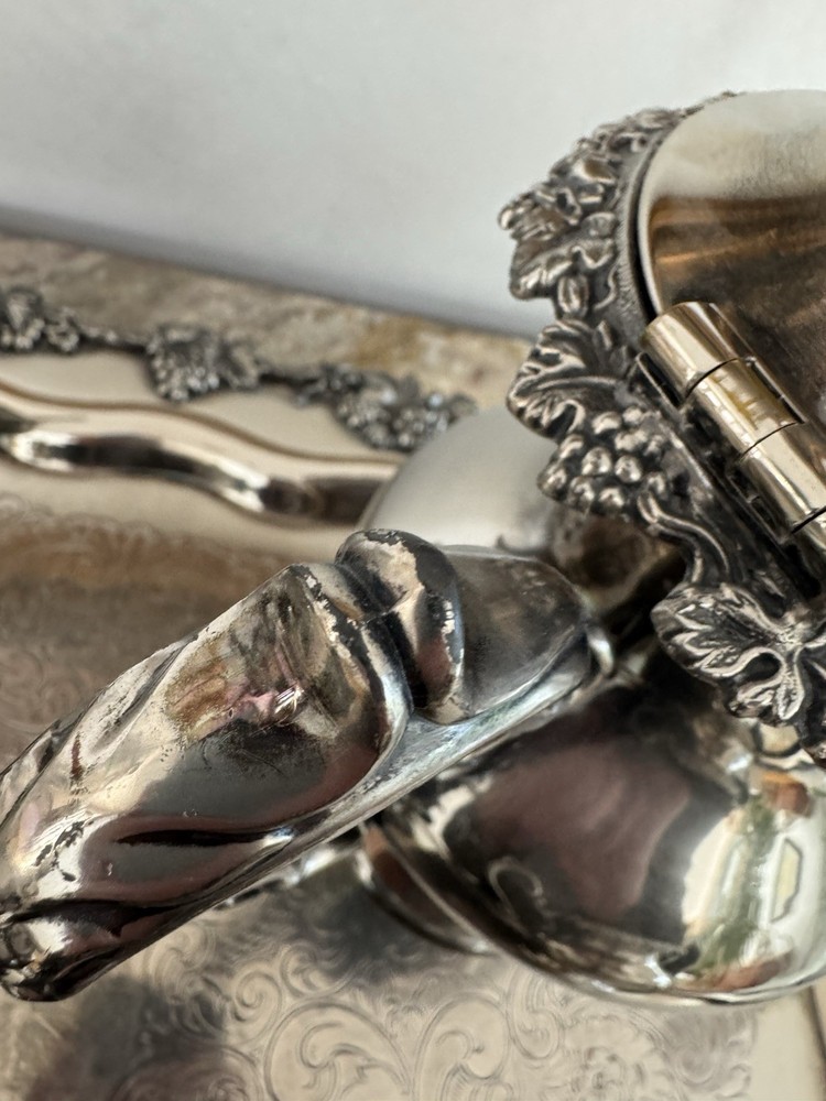 Birmingham 5 piece Tea set Silver on copper