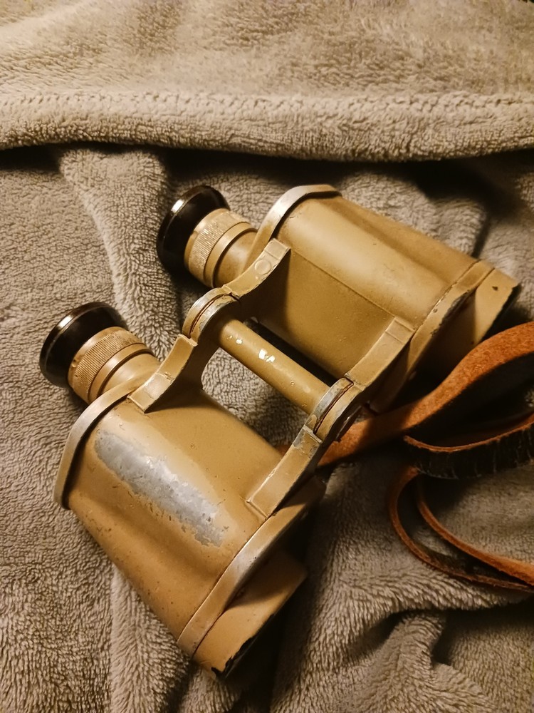 ORIGINAL German WW2 Tan 6x30 Diesntglas Binoculars - CAG