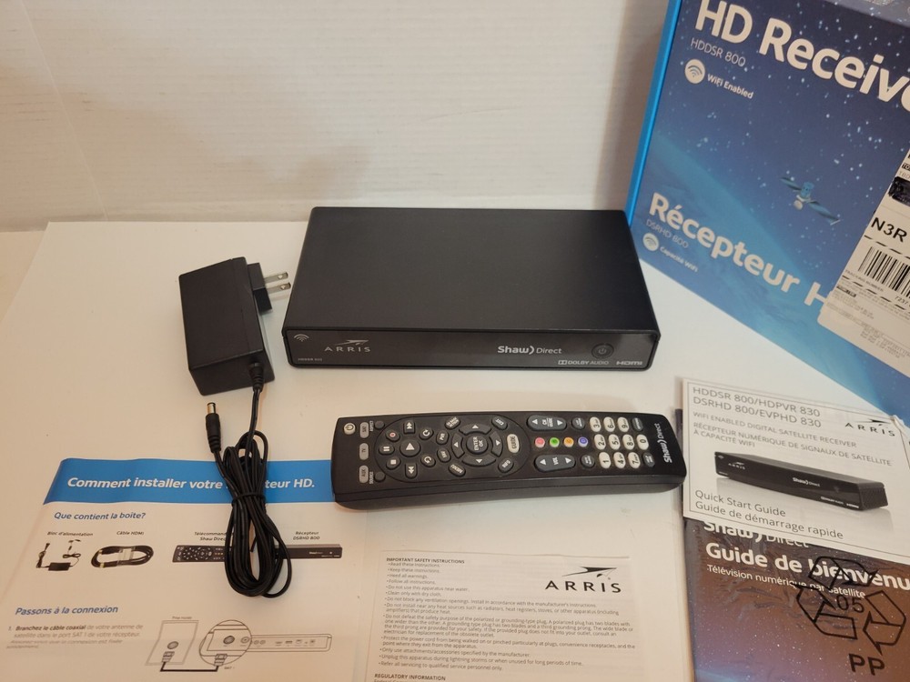 Shaw Direct HDDSR 800 Satellite Receiver With Remote