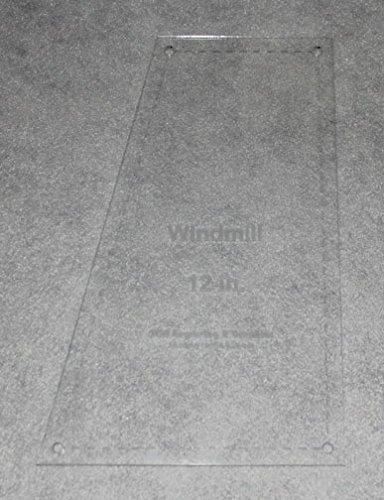 Windmill Quilting Template- For 12" Square Clear 1/8"