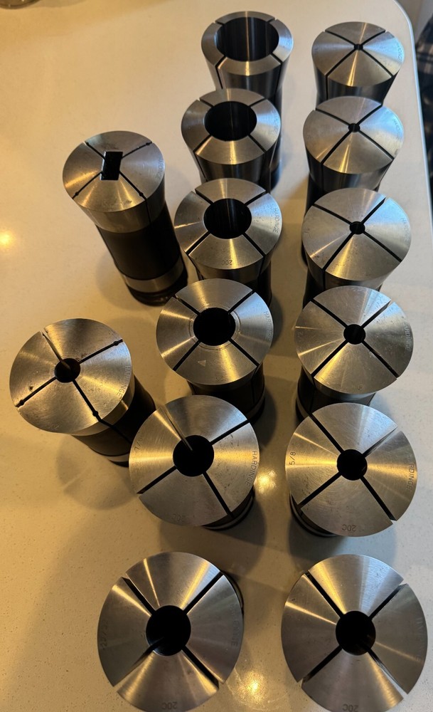 Hardinge 20c Round Smooth Collet Assorted Sizes, Lightly Used Condition
