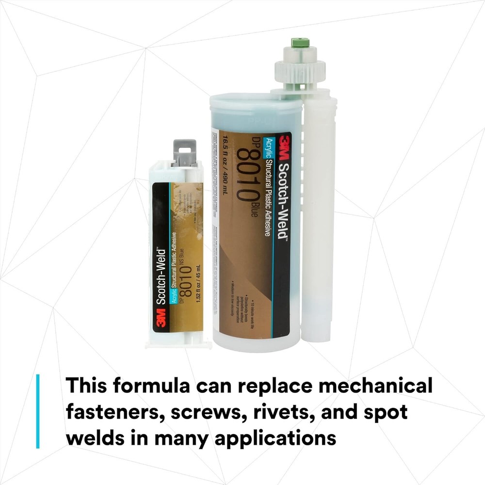 3M Scotch-Weld Structural Plastic Adhesive DP8010, Blue, Extremely Strong