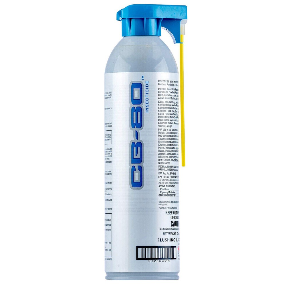17 oz CB-80 Flushing Agent Contact Insecticide Control Roach Spider Bed Bugs ETC