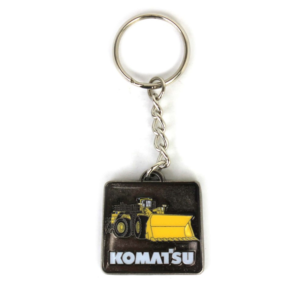 First Gear Komatsu Two-Sided Keychain Featuring Dozer & Wheel Loader 90-0626