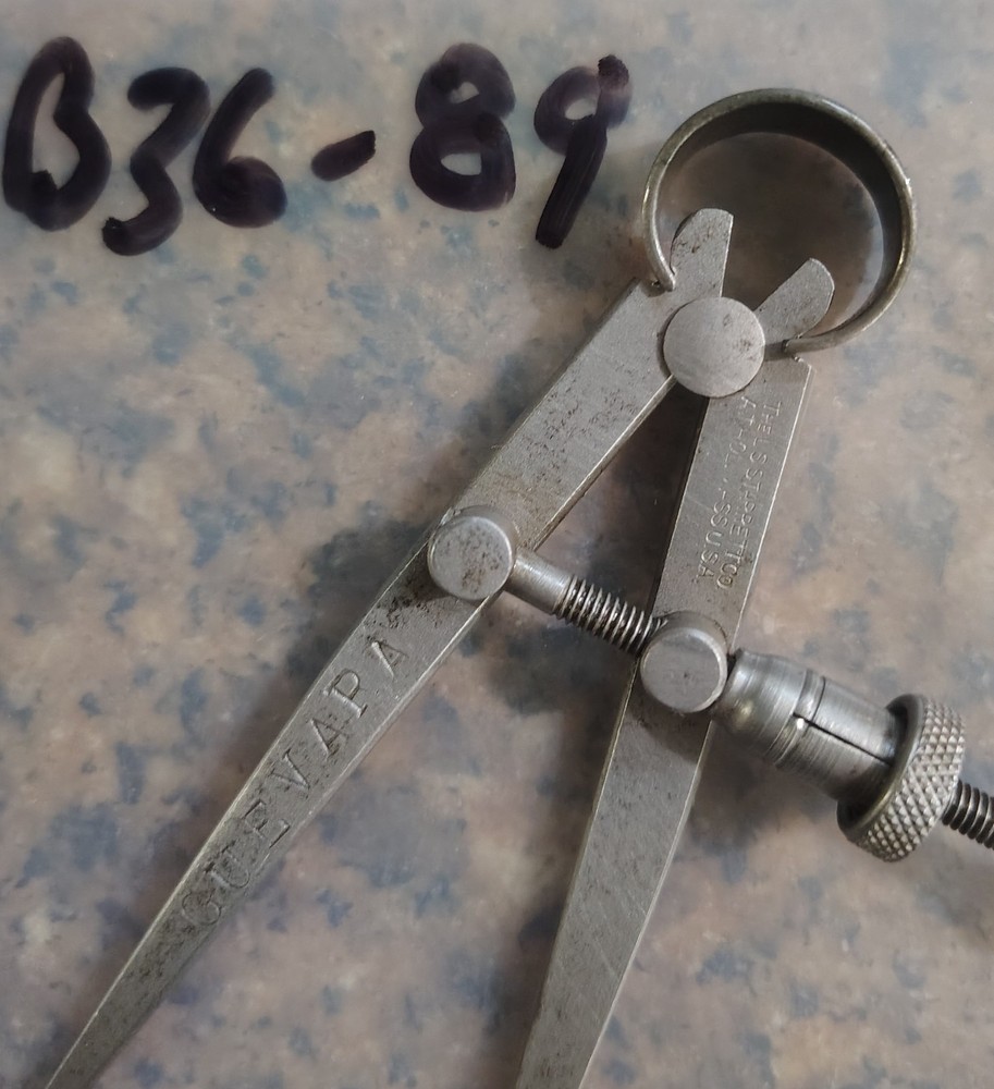 🗽 VINTAGE STARRETT ID CALIPER 4" WITH QUICK NUT