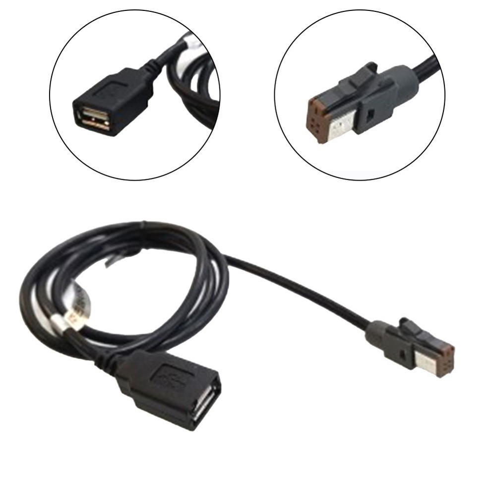 Conector Wire USB Adapter Cable Audio Input Black Parts Replacement Vehicle