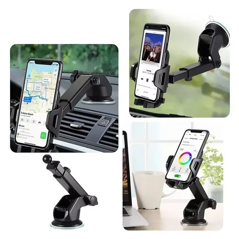 Universal 360° Car Phone Holder – Dashboard, Windshield & Air Vent Mount