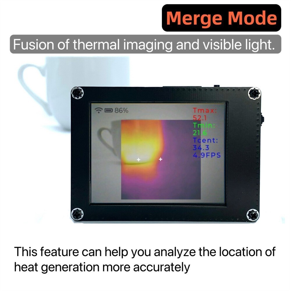 Thermometer Infrared Thermal Imager Visible Light Heating Detect Imaging Camera