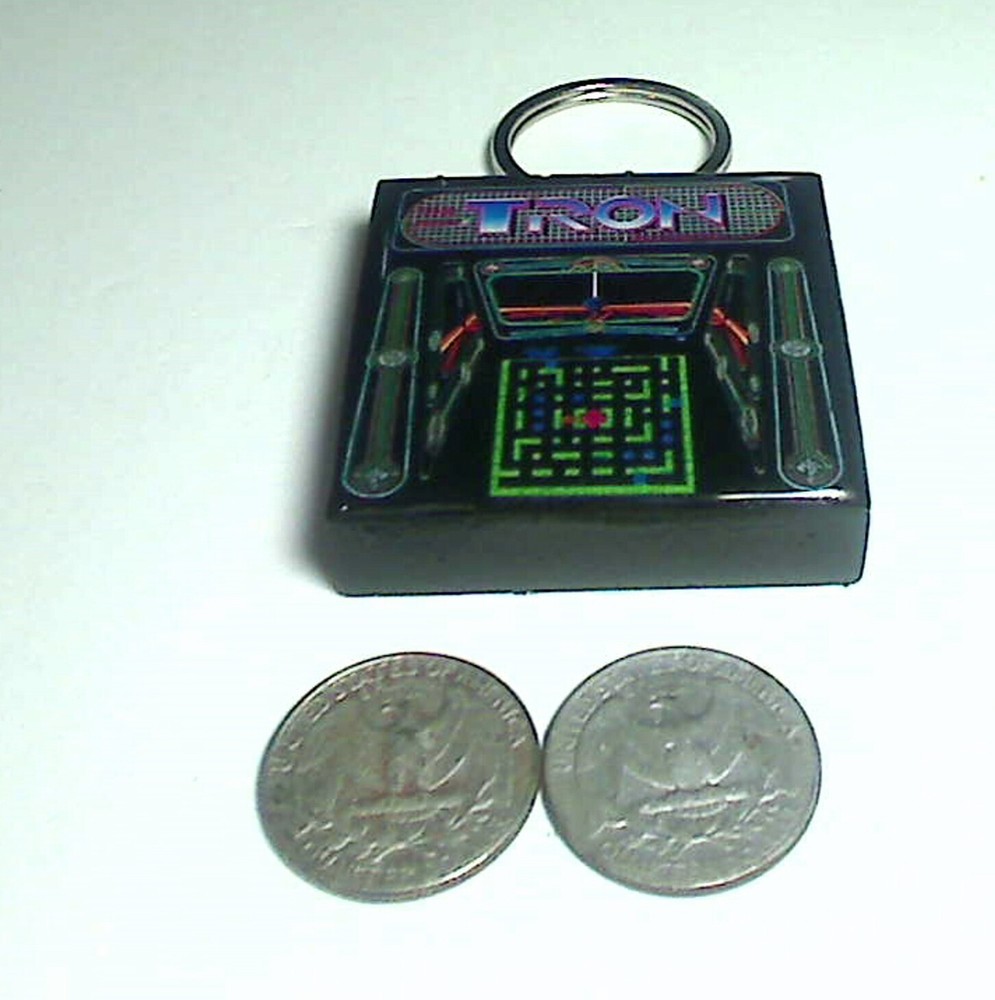 TRON Arcade Coin Door accessory Keychain