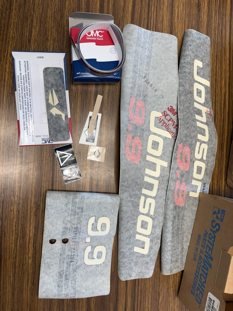 Johnson Outboard Decal Set 9.9hp