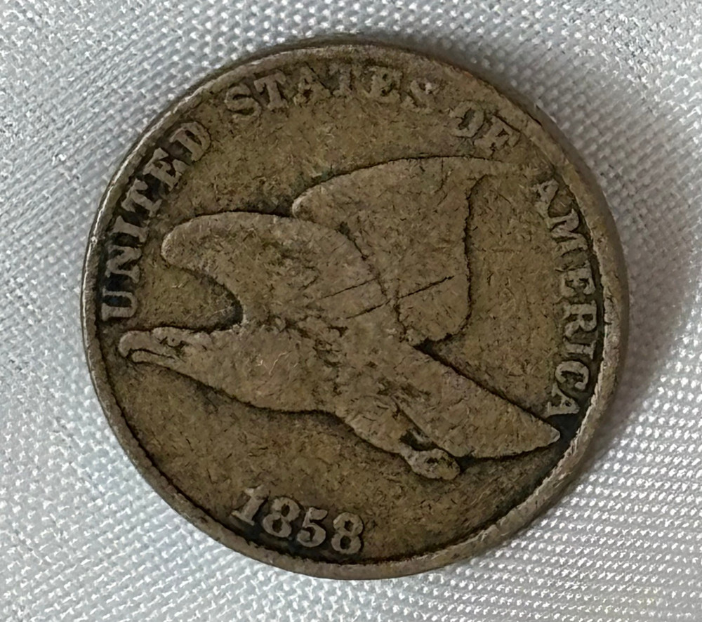 1858 Flying Eagle One Small Cent Penny