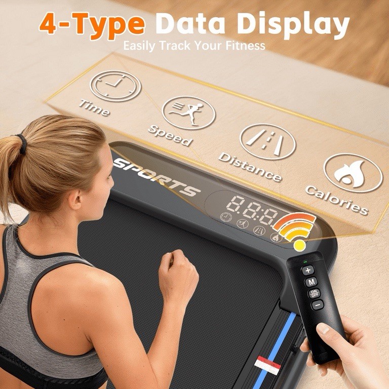 Cirui 3 in 1 Walking Pad, Foldable Treadmill with Remote Control & LED Display