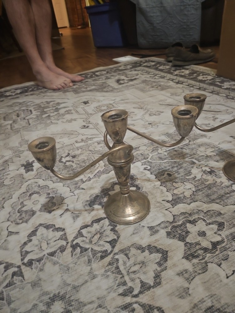 A Pair Duchin Creation Weighted Sterling Candle Holders