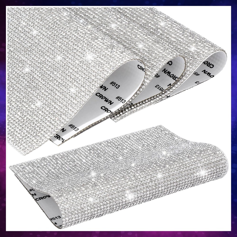 3 Pcs Microphone Prop Sparkly Bling Handle Cover Stickers Micro Sleeve Glitte...