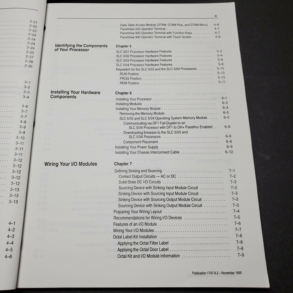 Allen-Bradley SLC500 Modular Hardware Style Installation and Operational Manual
