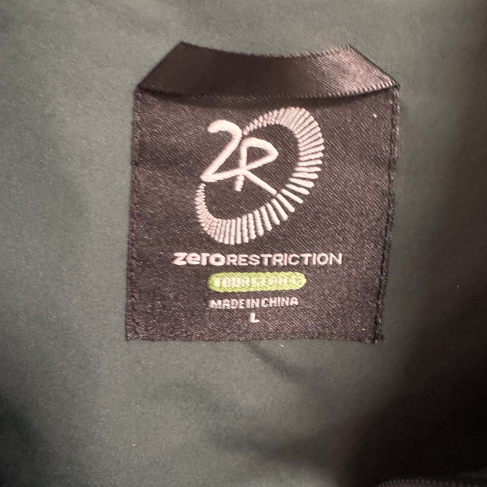 Zero Restriction Tour Series Golf Jacket Mens L Green Windbreaker Zip Pullover