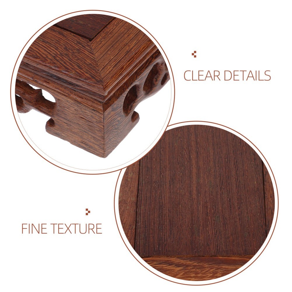 Wood Display Stand Pedestal Rectangular Base for Home Craft Decoration