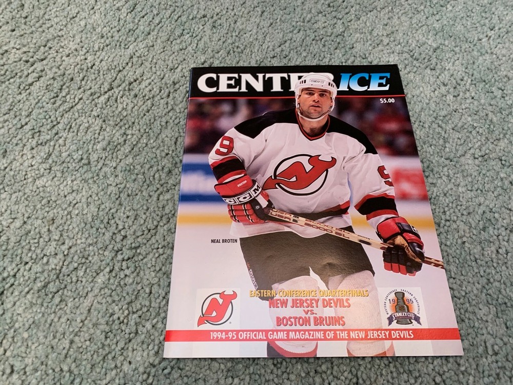 1995 Stanley Cup Playoff Hockey Program New Jersey Devils v Boston Bruins