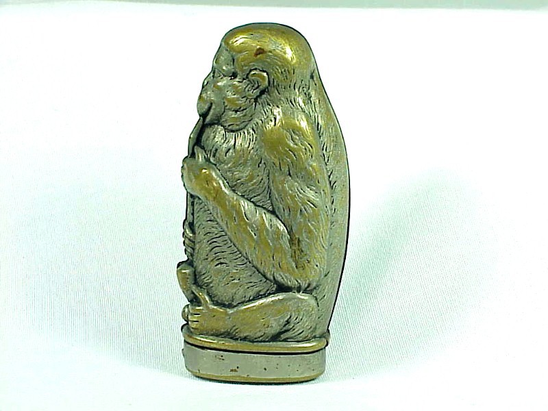 Figural MONKEY SMOKING PIPE MATCH SAFE