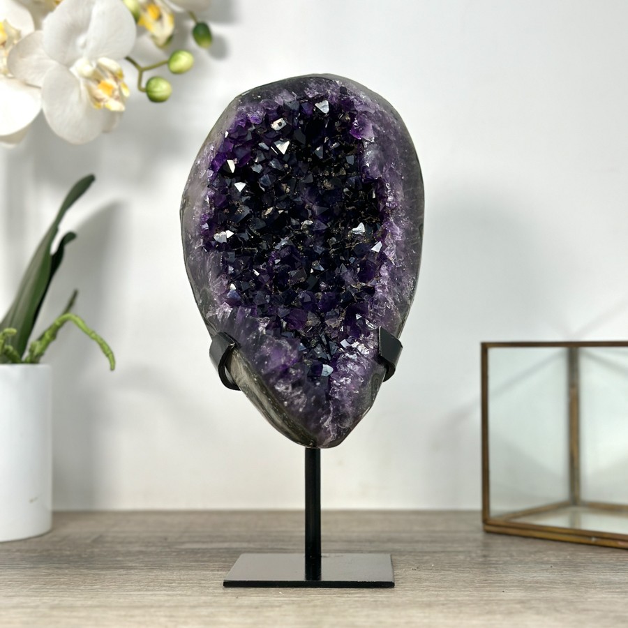 Natural Amethyst Geode - Stand Included. MWS2482