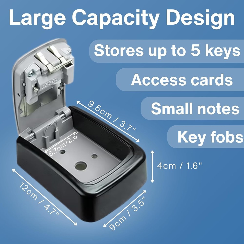 Secure Outdoor Key Lock Box with Combination Code
