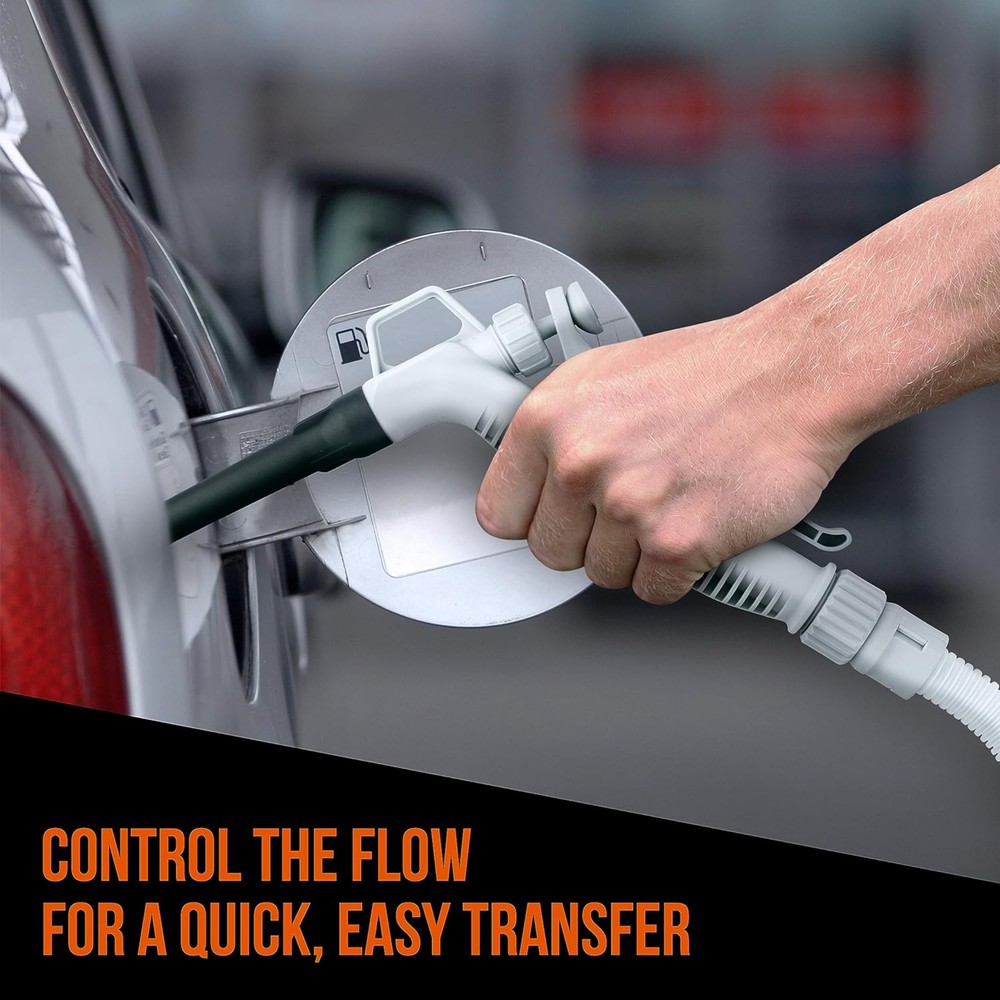 Deway Automatic Fuel Transfer Pump with Nozzle for Quick Flow Control & Stop