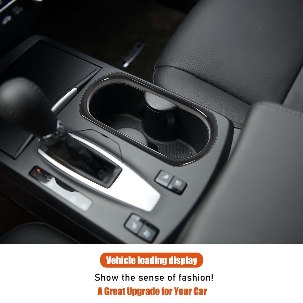 ABS Gloss Black Central Control Water Cup Frame Trim For Acura RDX 2013-2017